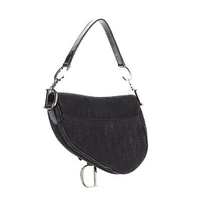 Christian Dior Monogram Saddle Bag Black 2 of 7