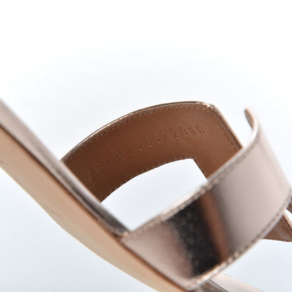 Hermes Metallic Nappa Oasis Sandals 40 Rose Dore 8 of 14
