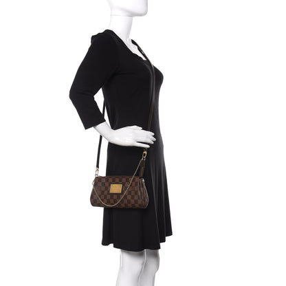 Louis Vuitton Damier Ebene Eva Clutch 2 of 17