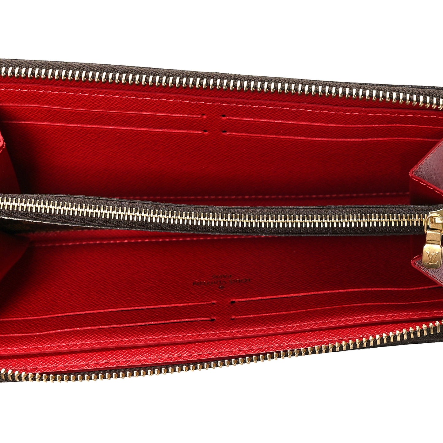 Damier Ebene Clemence Wallet Cherry