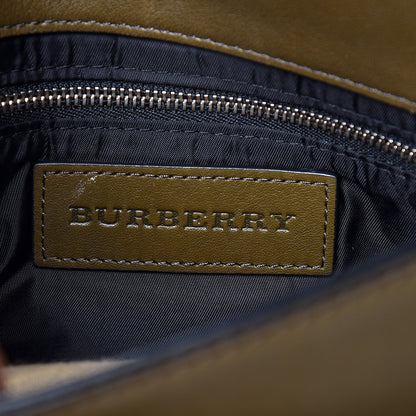 Burberry Calfskin Large Studded Padlock Shoulder Bag Khaki 6 of 16