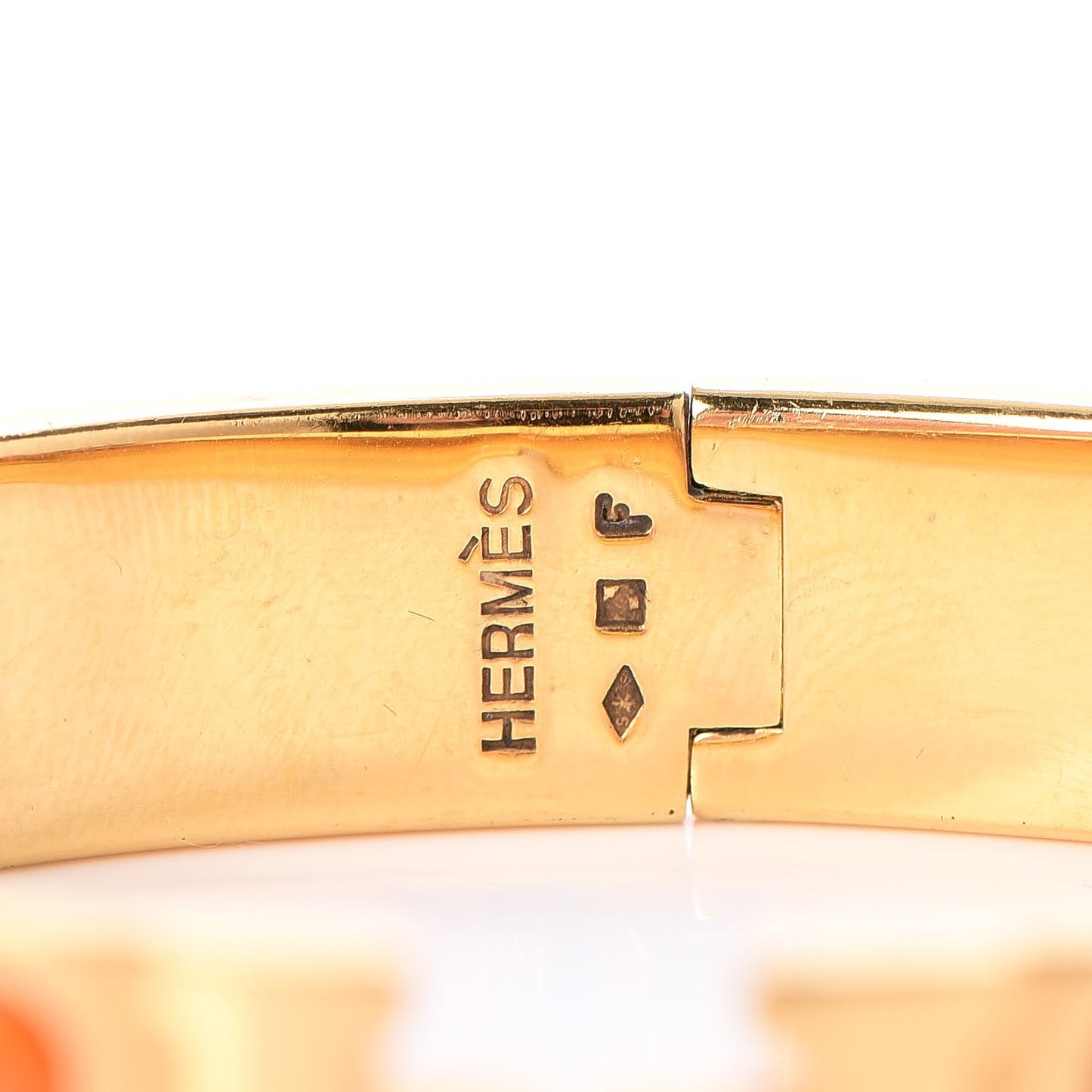 Enamel Narrow Clic Clac H Bracelet PM Orange