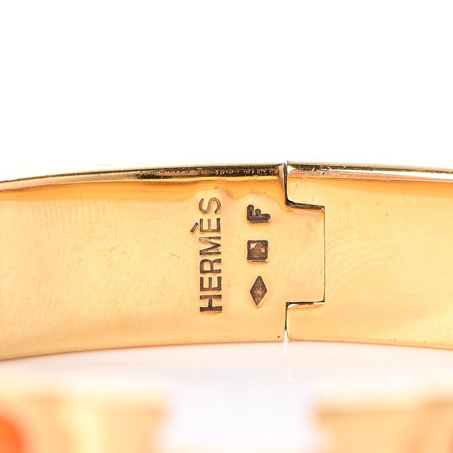 Hermes Enamel Narrow Clic Clac H Bracelet PM Orange 4 of 6