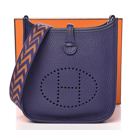 Hermes Taurillon Clemence Amazone Evelyne TPM Bleu Encre 10 of 10