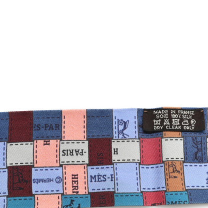 Hermes Silk Bolduc Au Carre Twilly Ciel Cobalt Bordeaux 3 of 3