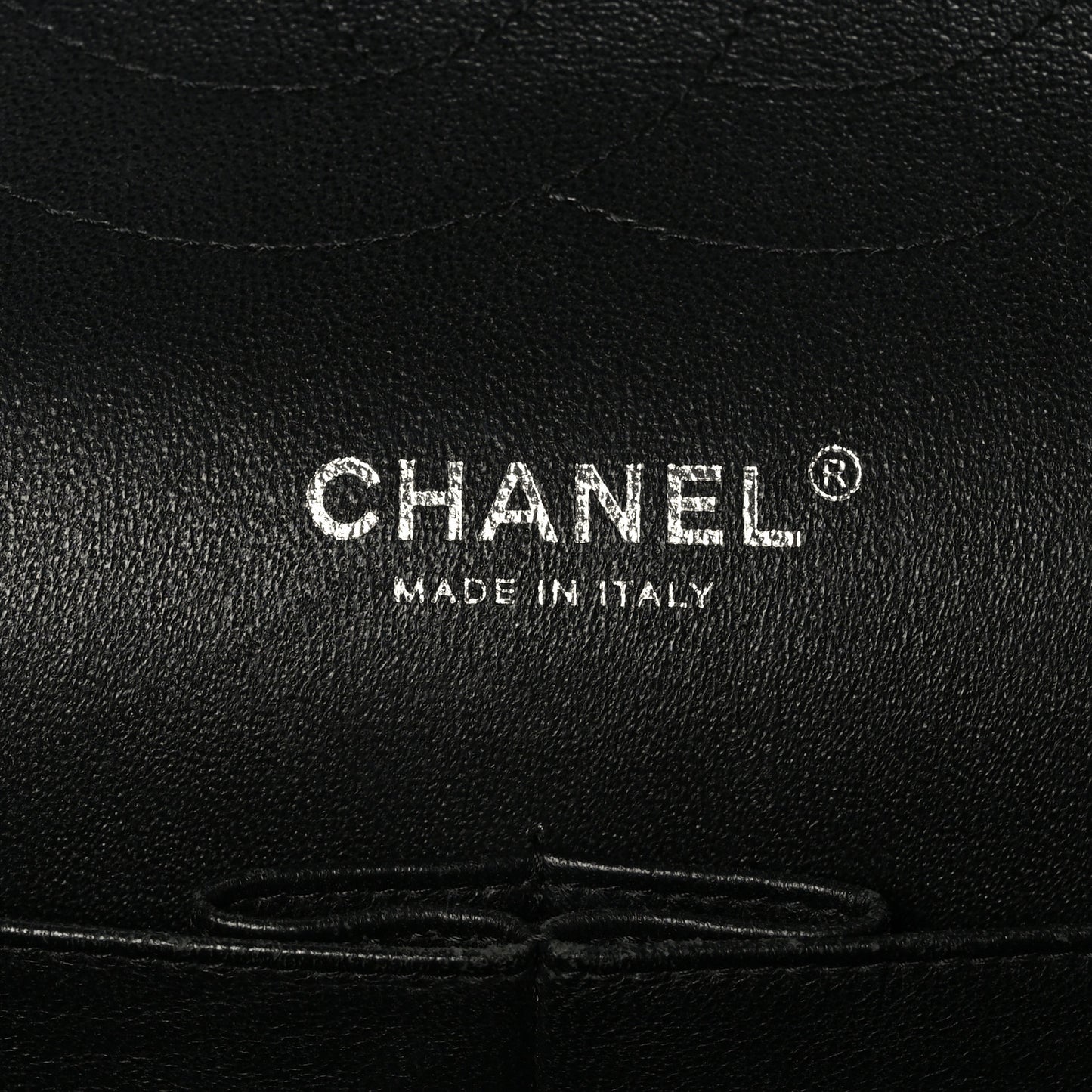 Patent Quilted Jumbo Double Flap Black