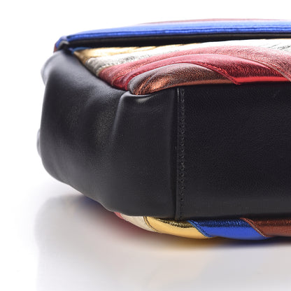 Saint Laurent Metallic Calfskin Matelasse Chevron Monogram Medium College Satchel Multicolor 9 of 10