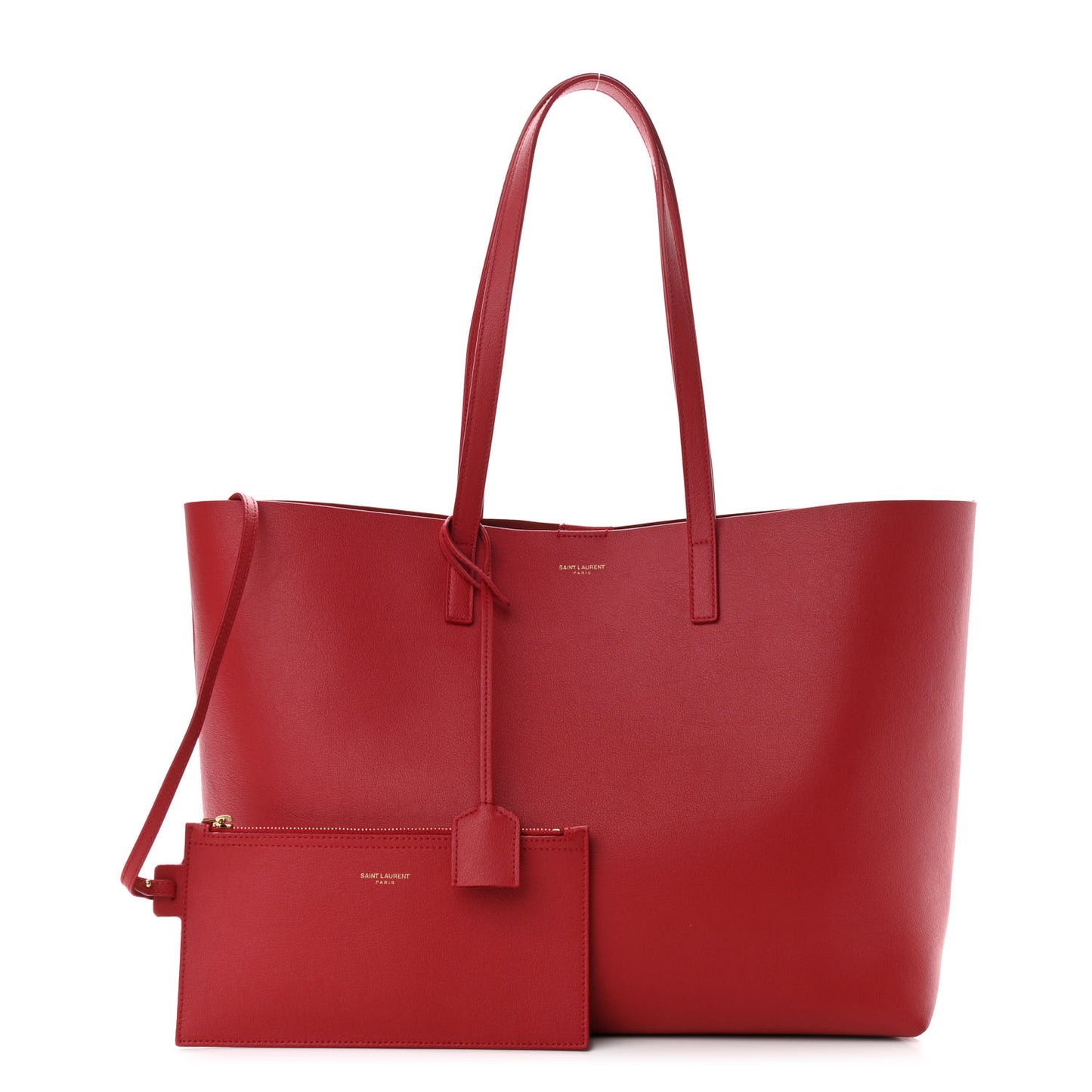 Calfskin Large Shopping Tote Rouge Eros