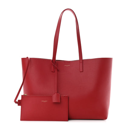 Saint Laurent Calfskin Large Shopping Tote Rouge Eros 1 of 10