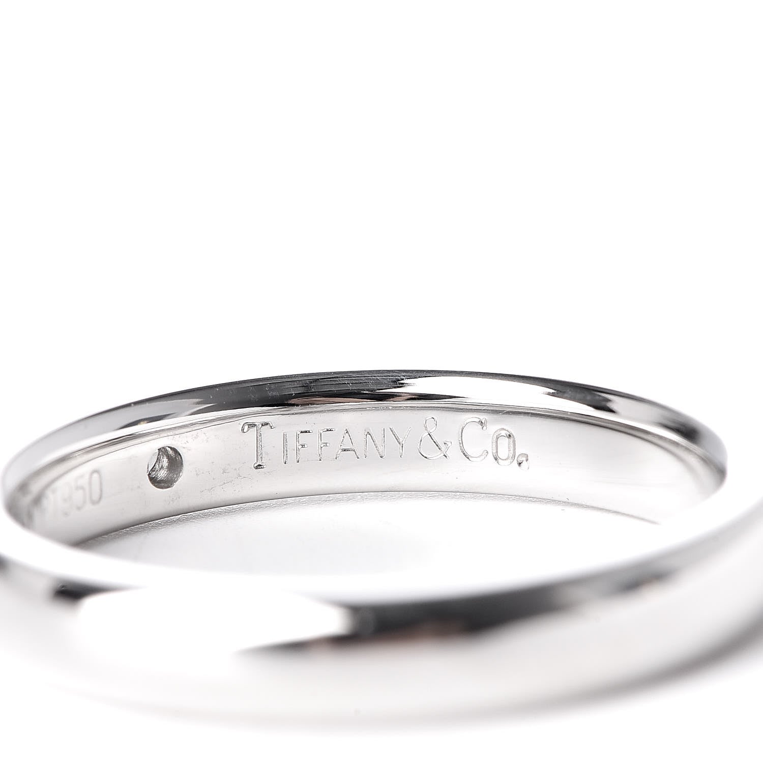 Tiffany Platinum Diamond Elsa Peretti Band Ring 46 3.75 4 of 6