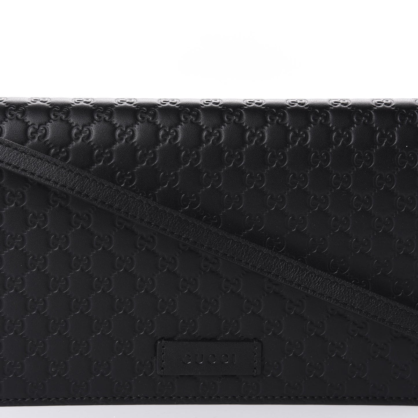 Microguccissima Crossbody Wallet Black