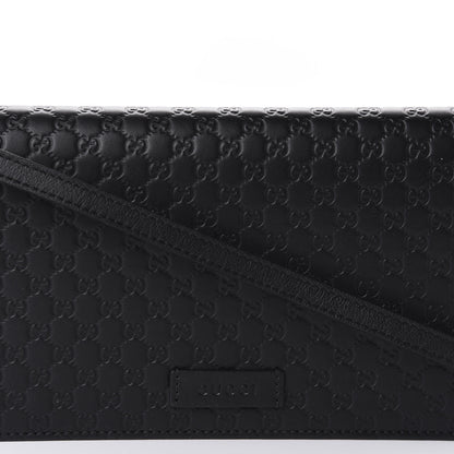 Gucci Microguccissima Crossbody Wallet Black 9 of 10