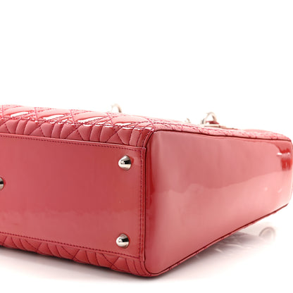 Christian Dior Patent Cannage Large Lady Dior Fuchsia 10 of 10