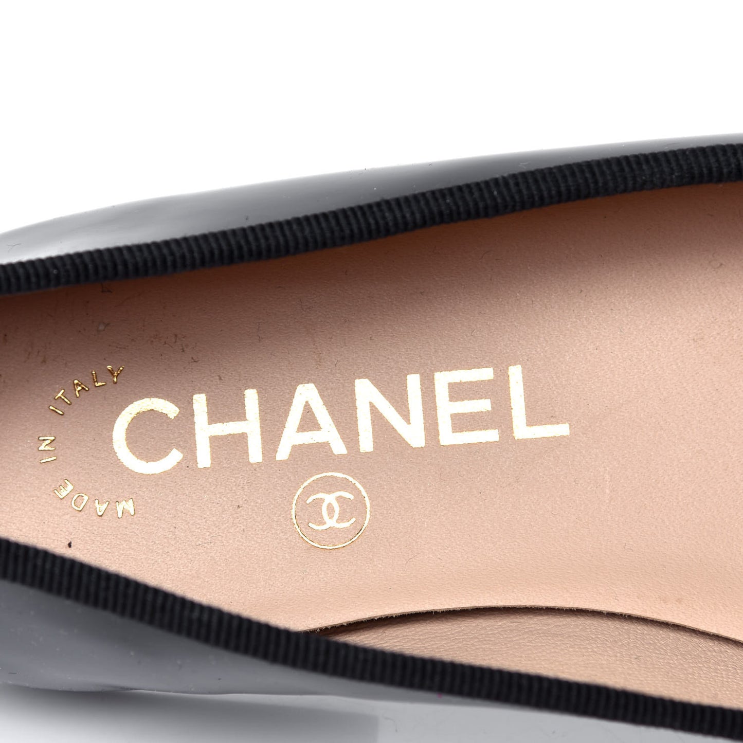 Patent CC Cap Toe Ballerina Flats 36 Black