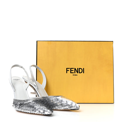 Fendi Crystal Fendi First Slingback Pump 37 39 Grigio 9 of 9