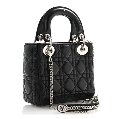 Christian Dior Lambskin Cannage Mini Lady Dior Black 3 of 12
