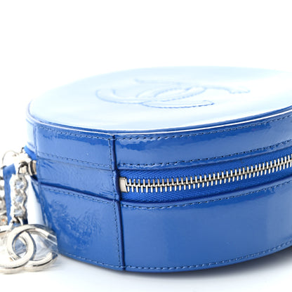 Chanel Patent Round As Earth Evening Bag Blue 10 of 10