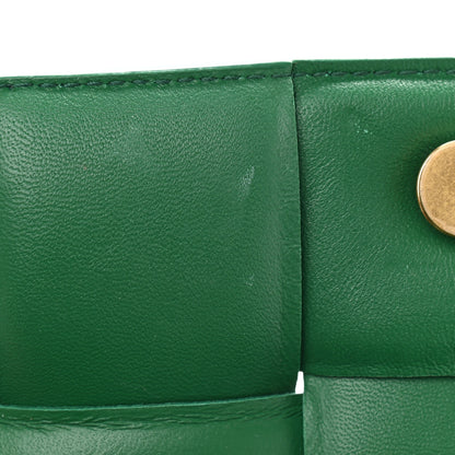 Bottega Veneta Lambskin Maxi Intreccio Padded Chain Cassette Crossbody Bag Racing Green 9 of 9