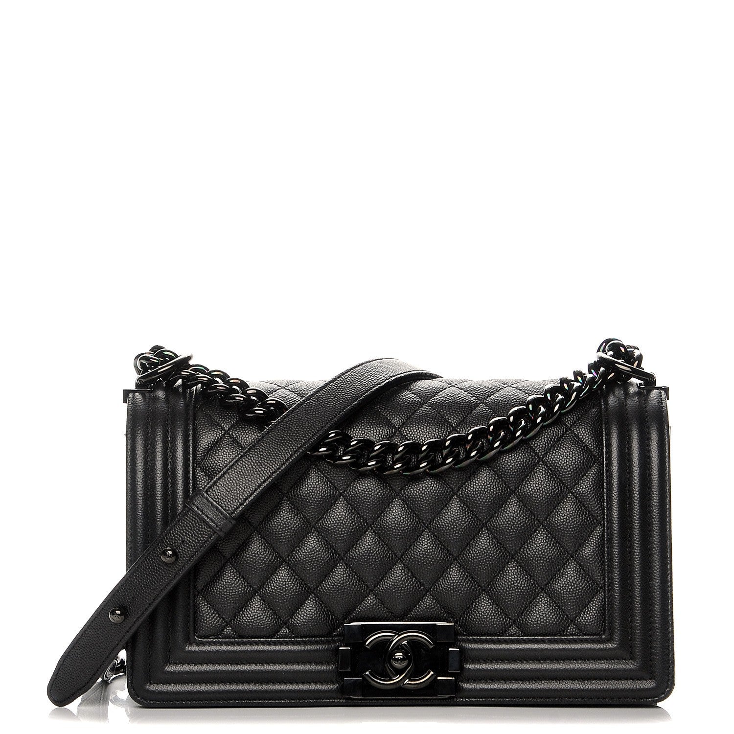 Chanel Caviar Quilted Medium Boy Flap So Black 1 of 8