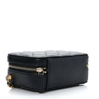 Chanel Lambskin Quilted CC Pearl Crush Camera Case Black 4 of 9