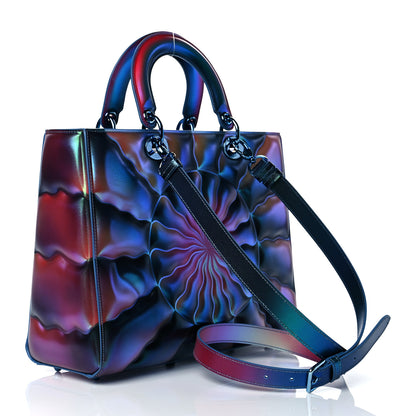 Christian Dior Metallic Iridescent Calfskin Large Judy Chicago Lady Art Multicolor 3 of 11