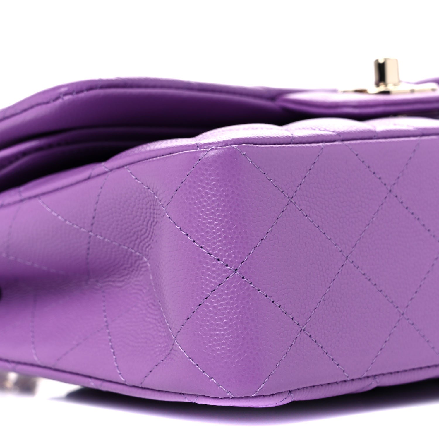 Chanel Caviar Quilted Small Double Flap Purple 8 of 10