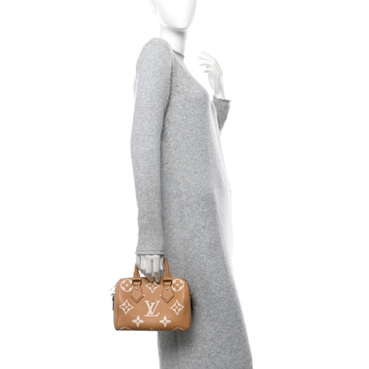 Louis Vuitton Empreinte Monogram Giant Speedy Bandouliere 20 Arizona Creme 2 of 9