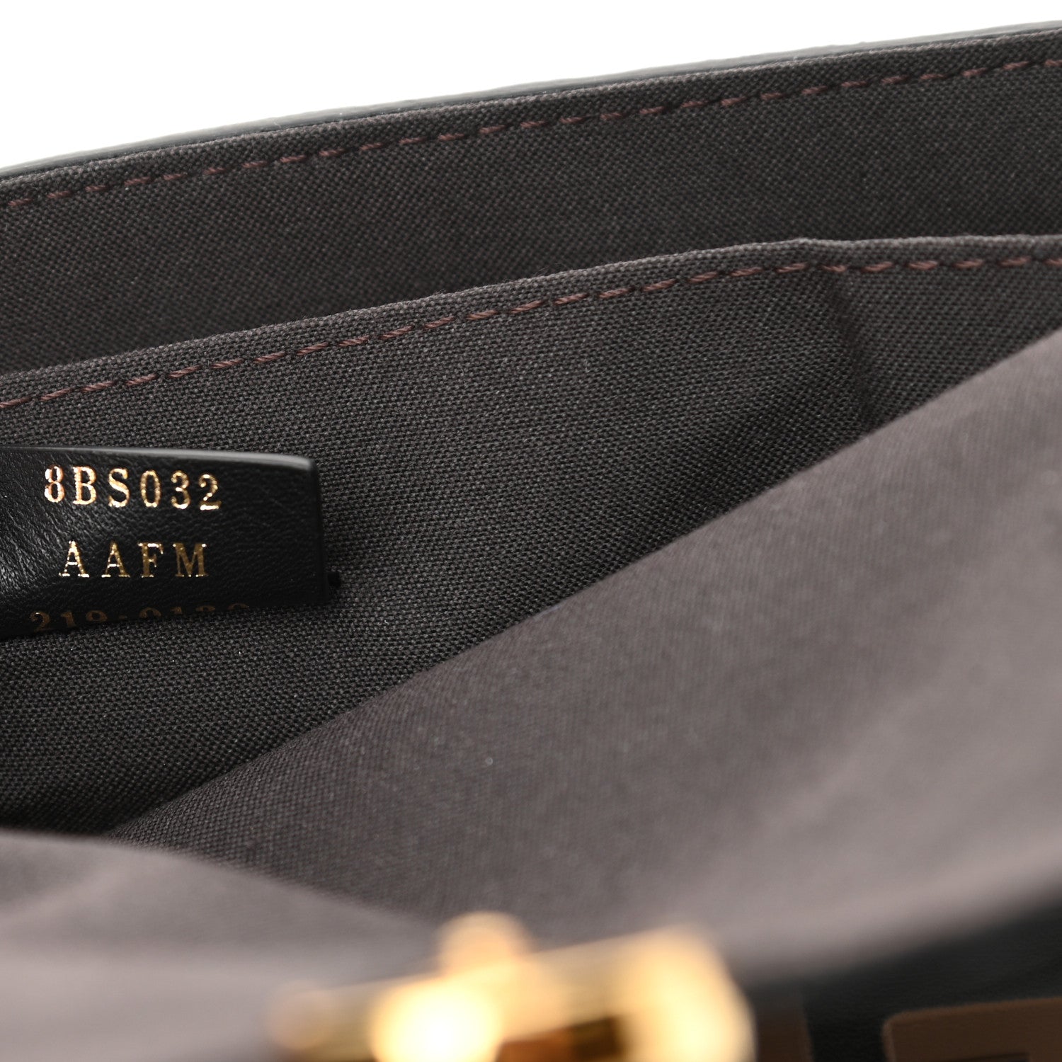 Fendi Vitello Soft F is Fendi Bi-Color FF 1974 Embossed Envelope Wallet On Chain with Pouches Maya Black 9 of 13