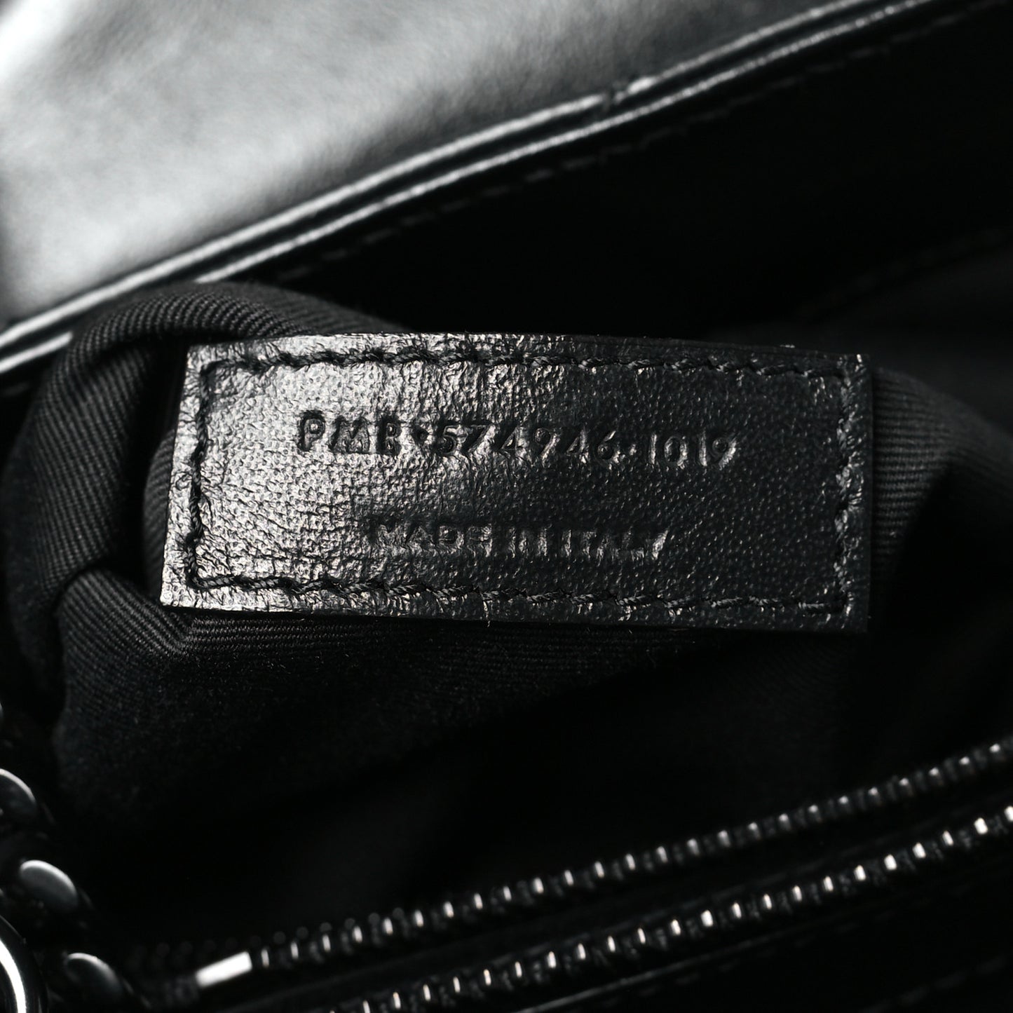 Calfskin Y Quilted Monogram Monochrome Medium Loulou Chain Satchel Black