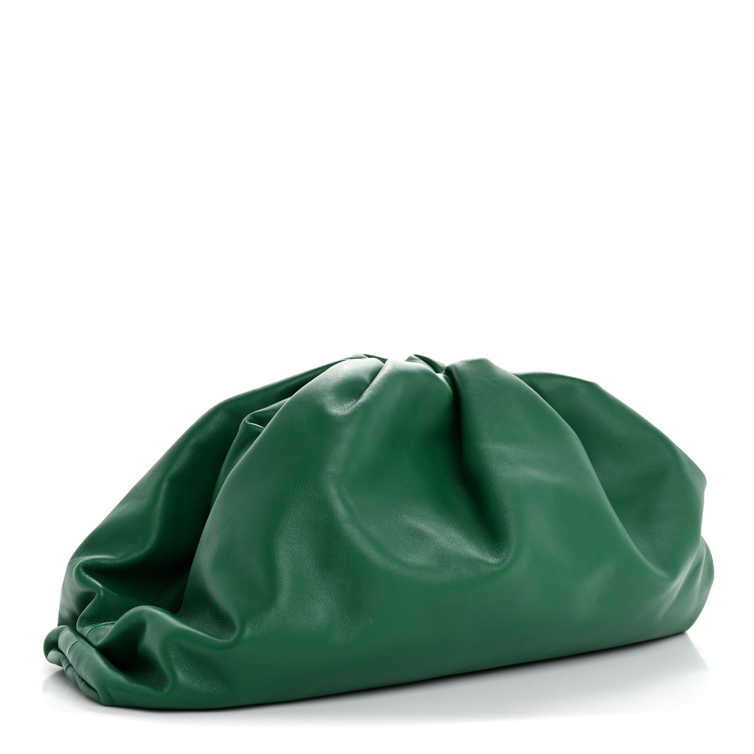 Bottega Veneta Smooth Butter Calf The Pouch Oversized Clutch Racing Green 3 of 12