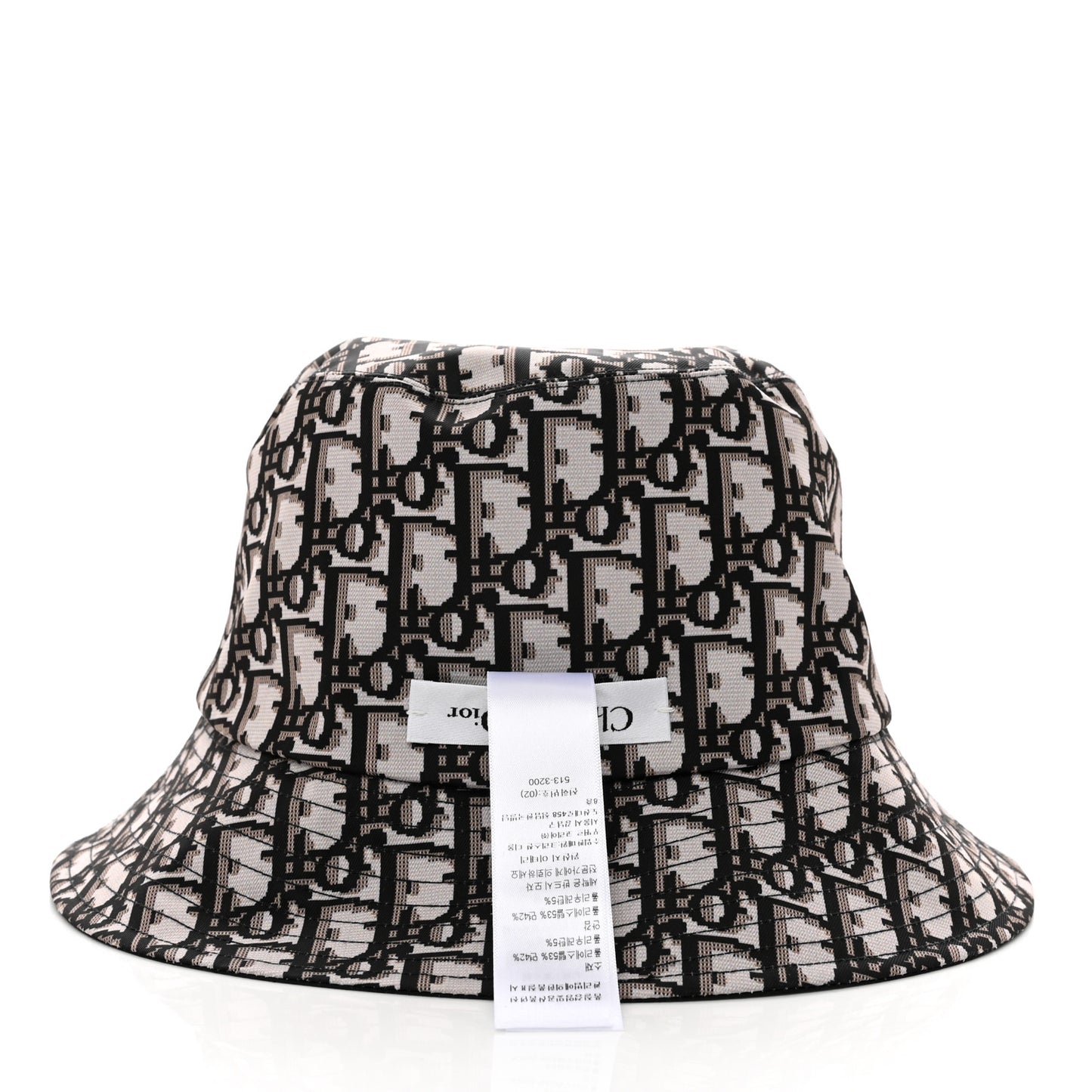 Polyester Cotton Oblique Reversible Teddy-D Brim Bucket Hat 56 Black