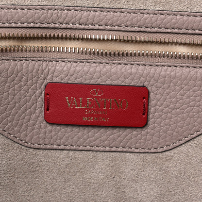 Valentino Garavani Grained Calfskin Rockstud Shoulder Tote Poudre 6 of 8
