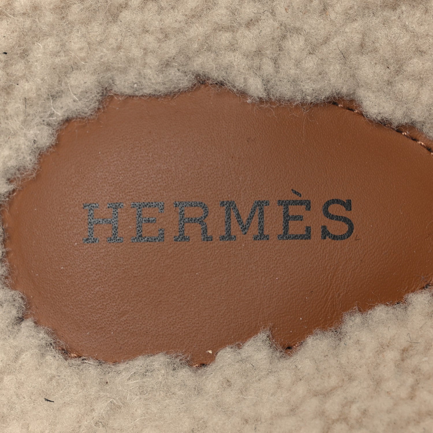 Hermes Suede Goatskin Woolskin Womens Chypre Sandals 37.5 Naturel Ecru 8 of 10