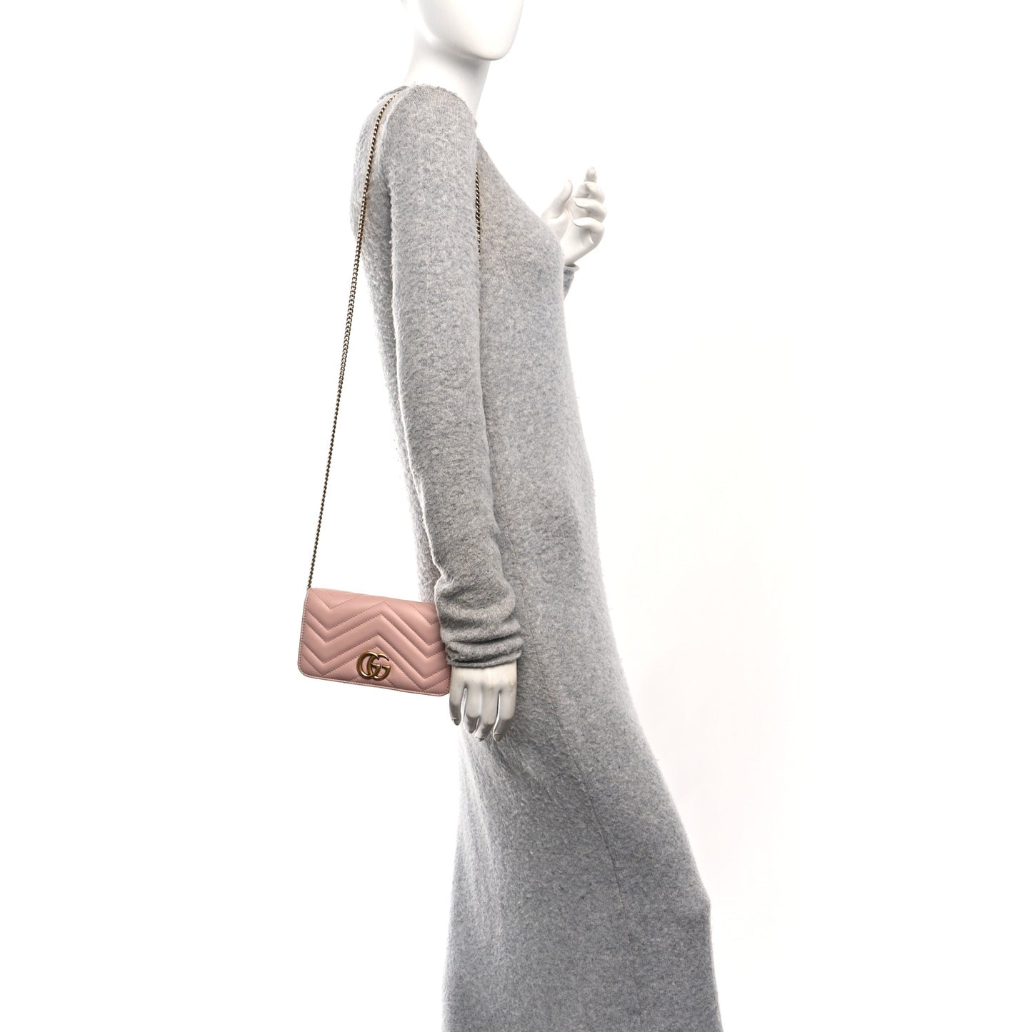Calfskin Matelasse GG Marmont Mini Bag  Perfect Pink