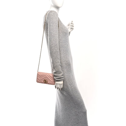 Gucci Calfskin Matelasse GG Marmont Mini Bag  Perfect Pink 2 of 10