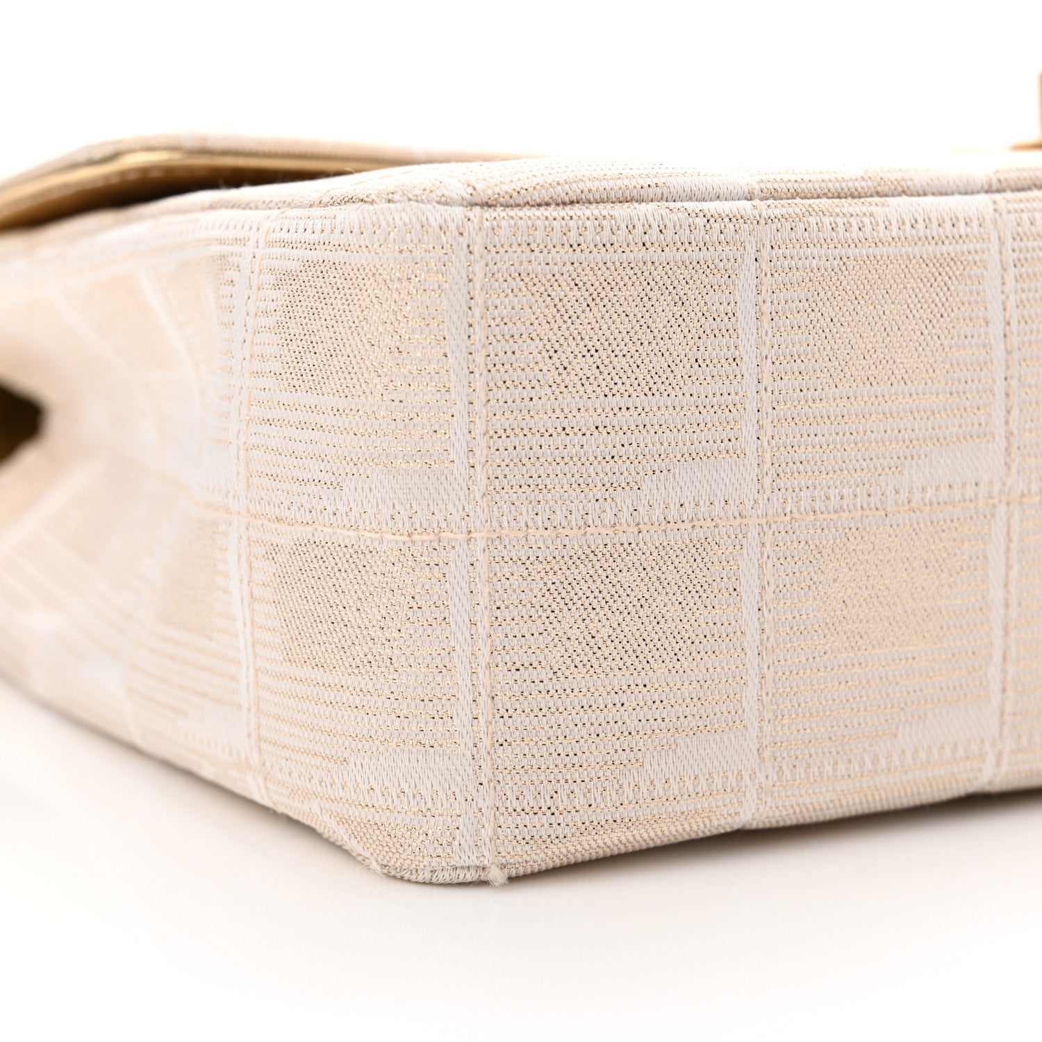 Chanel Metallic Nylon Medium Travel Flap Light Gold 9 of 14