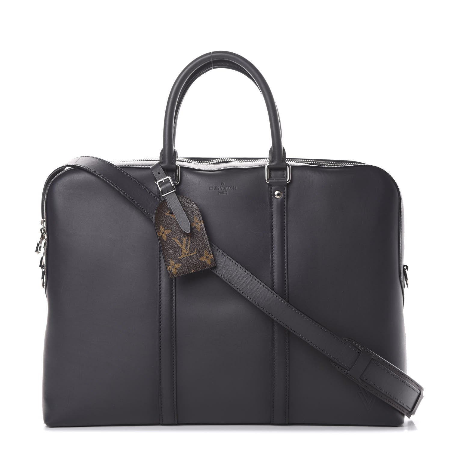 Louis Vuitton Cuir Ombre Porte-Documents Voyage Bandouliere Anthracite 1 of 18