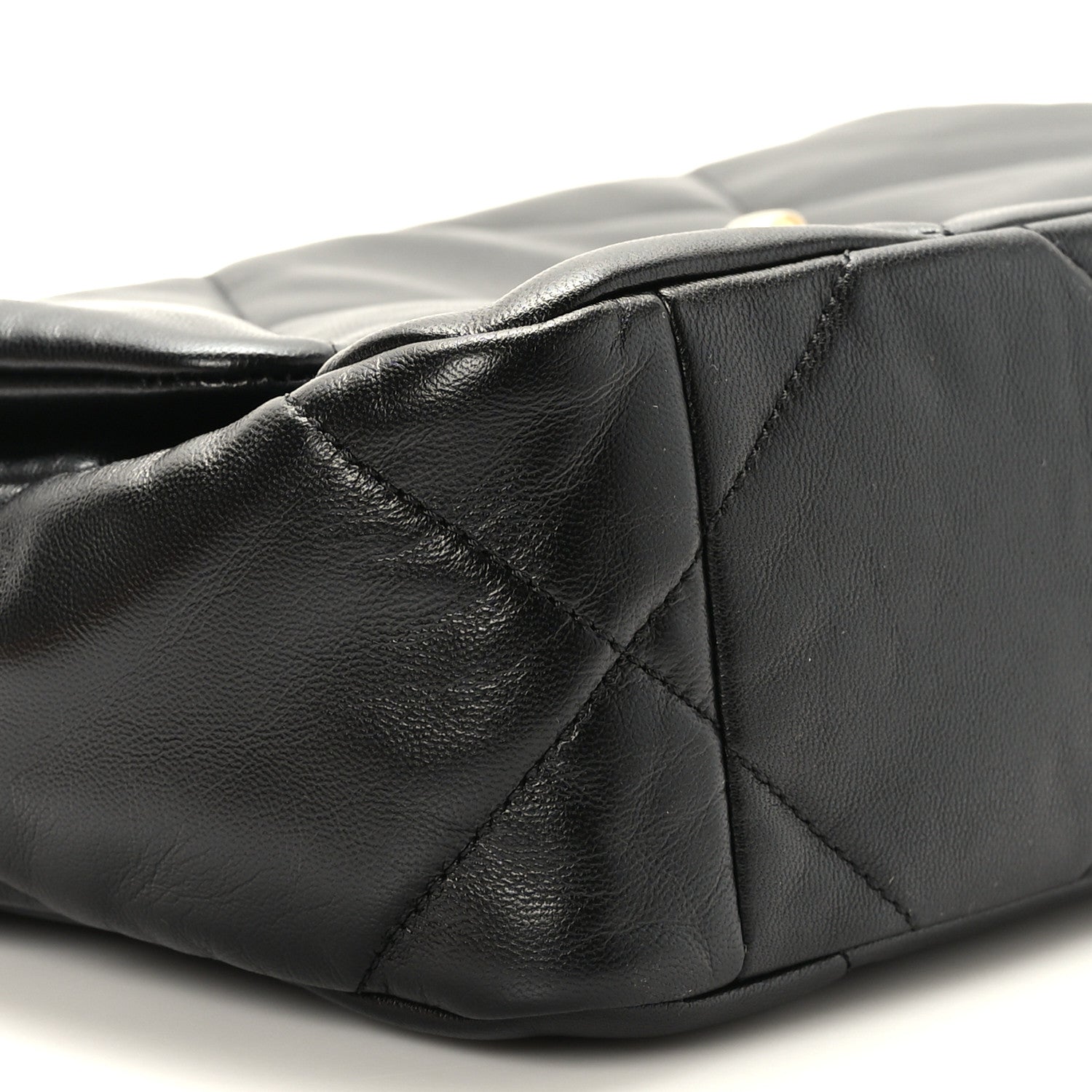 Chanel Shiny Goatskin Quilted Medium Chanel 19 Flap Black 8 of 10