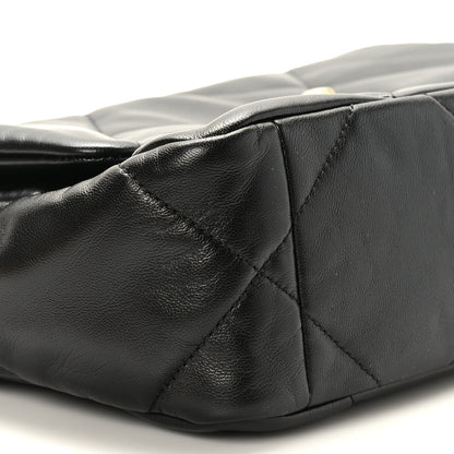 Chanel Shiny Goatskin Quilted Medium Chanel 19 Flap Black 8 of 10