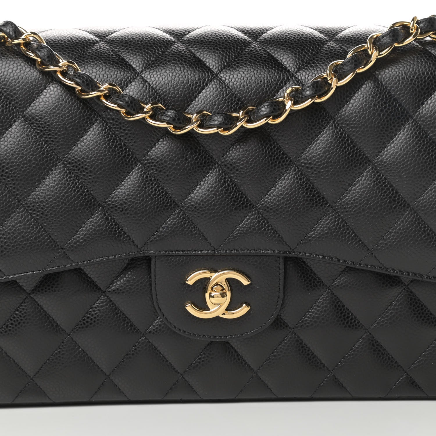Chanel Caviar Quilted Jumbo Double Flap Black 8 of 12