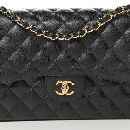 Chanel Caviar Quilted Jumbo Double Flap Black 8 of 12