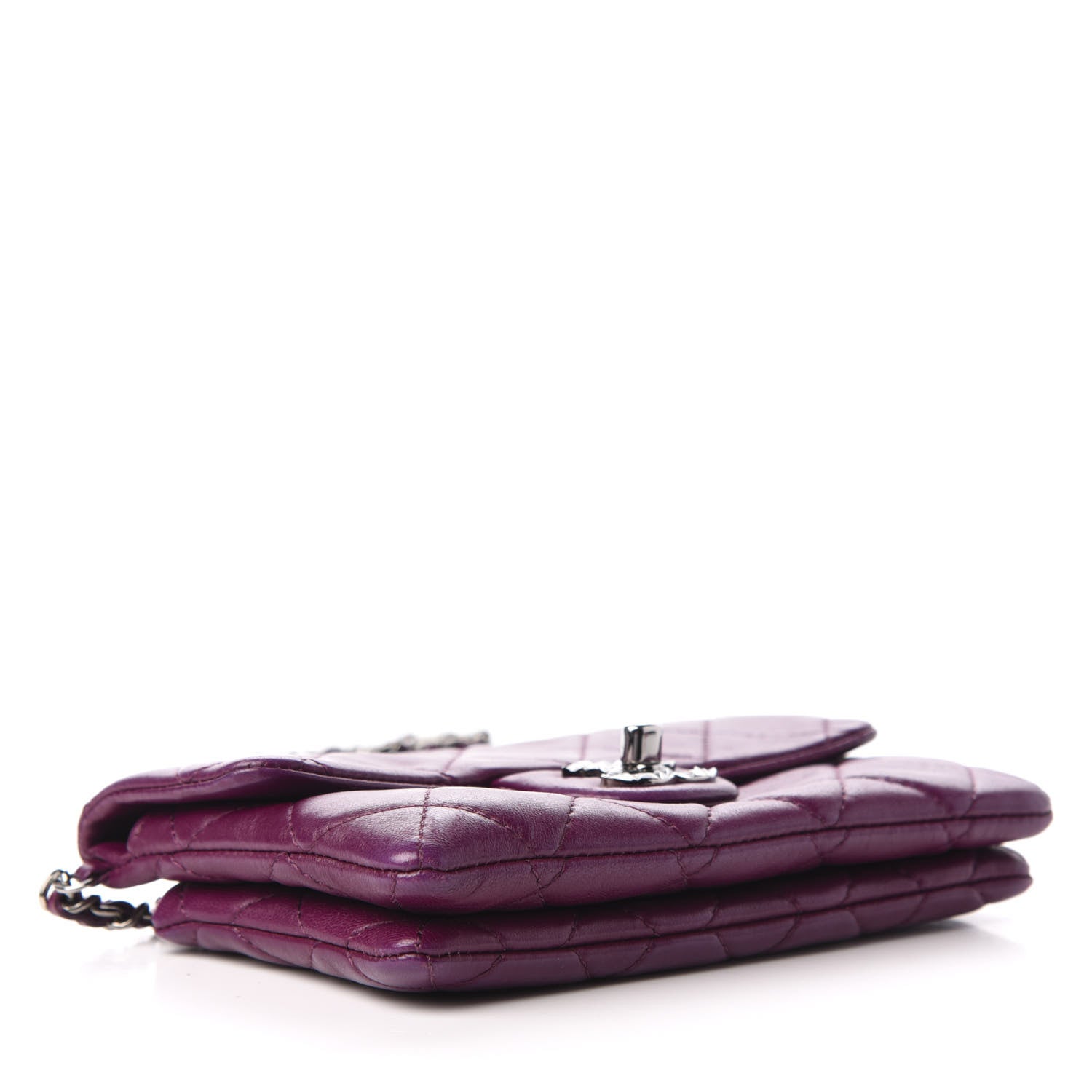 Chanel Lambskin Quilted Mini Mineral Nights Flap Crossbody Bag Purple 4 of 9