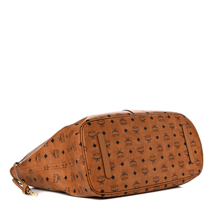 MCM Visetos Large Liz Reversible Shopper Tote Cognac 4 of 17
