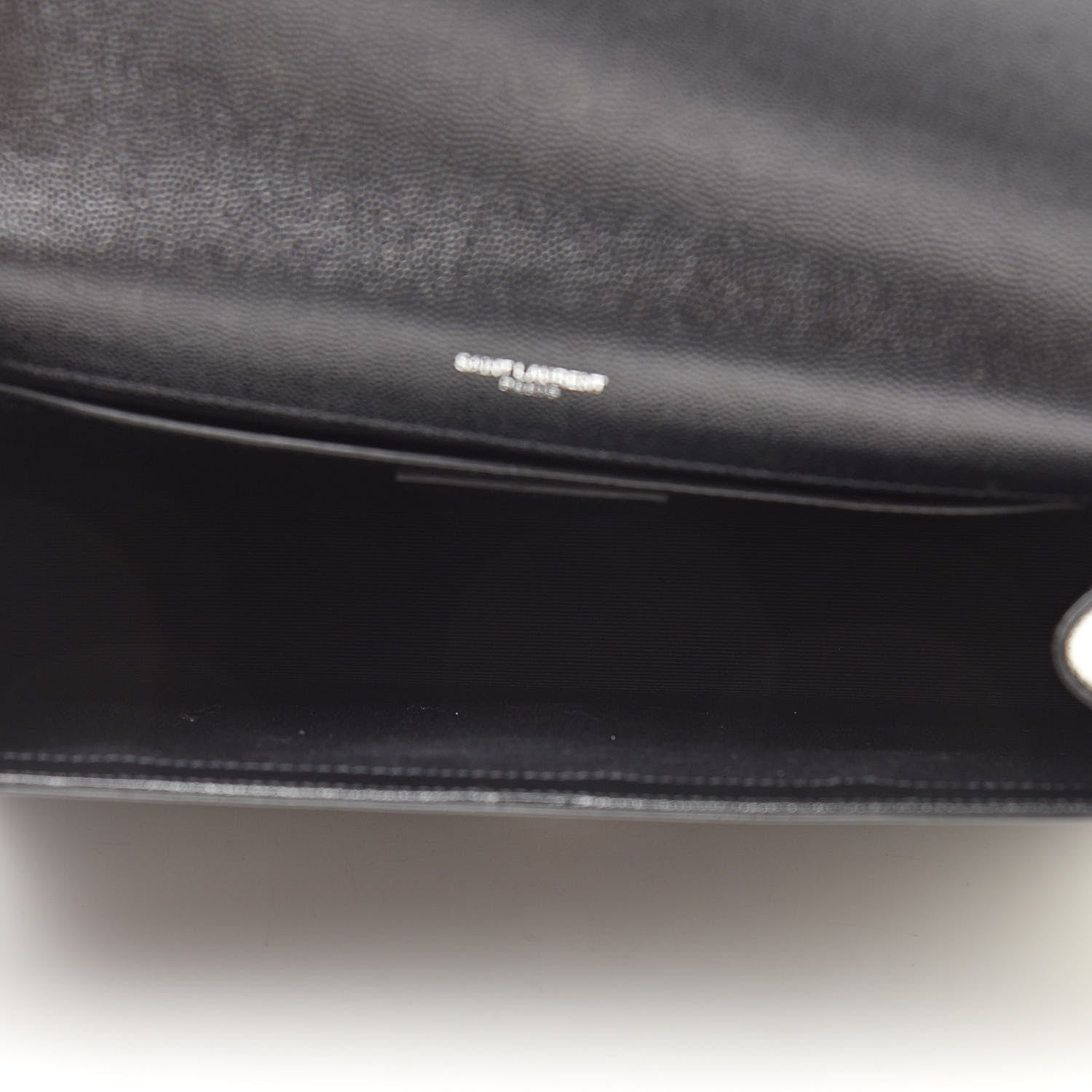 Saint Laurent Grain De Poudre Large Classic Monogram Kate Satchel Black 5 of 10