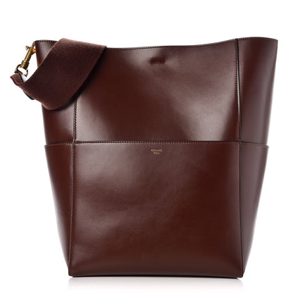 Celine Supersoft Calfskin Sangle Bucket Bag Burgundy 1 of 10