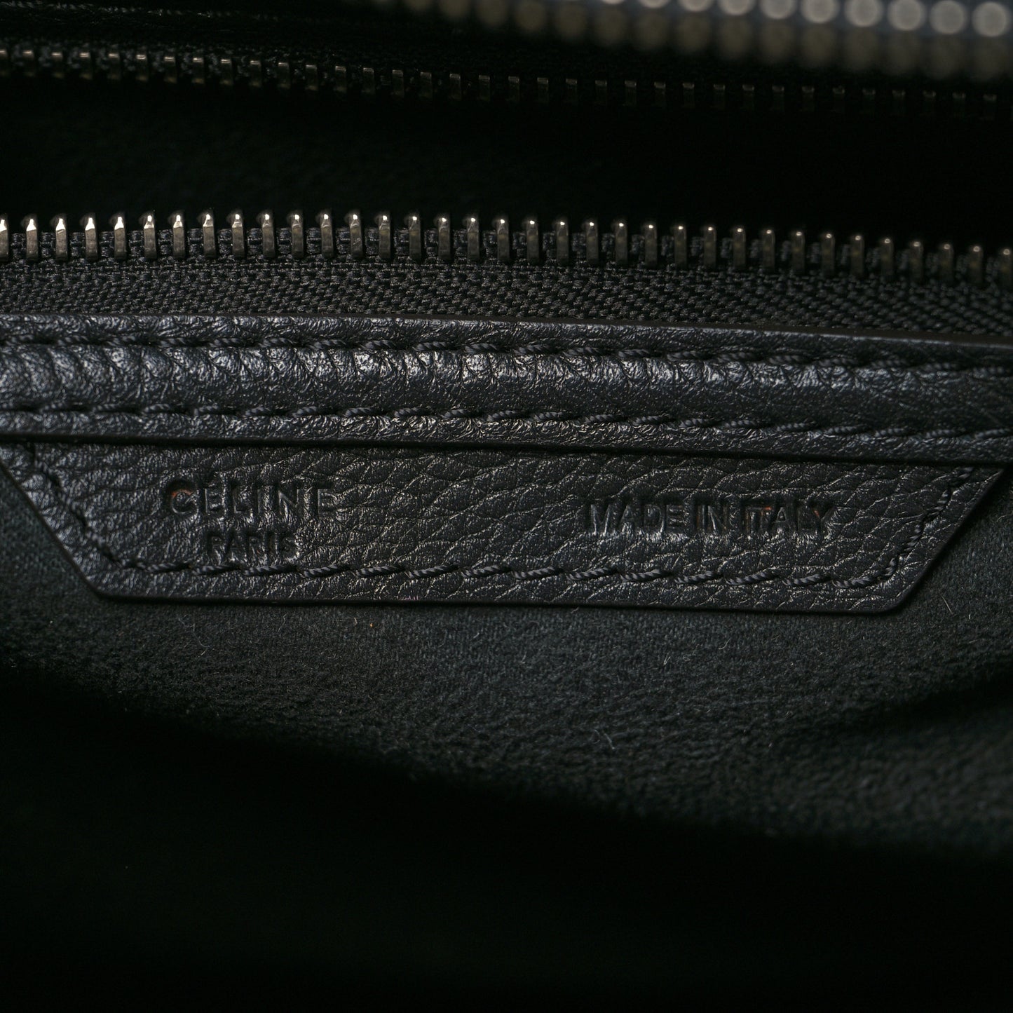 Drummed Calfskin Mini Luggage Black