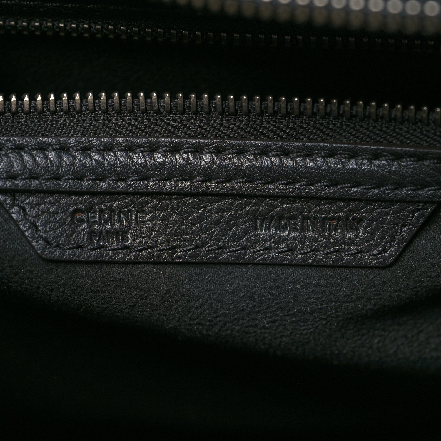 Celine Drummed Calfskin Mini Luggage Black 6 of 11