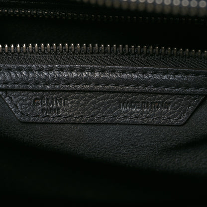 Celine Drummed Calfskin Mini Luggage Black 6 of 11