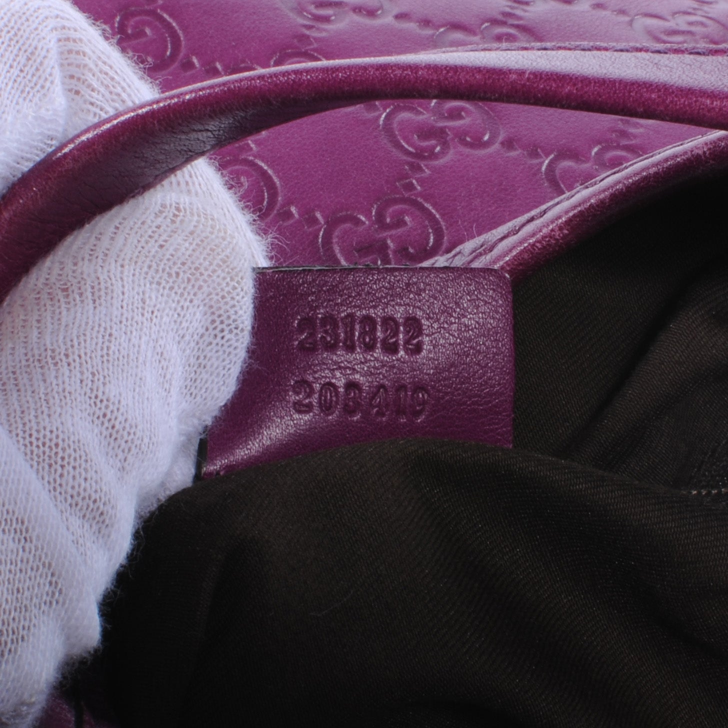 Gucci Guccissima Medium New Britt Hobo Purple 6 of 7