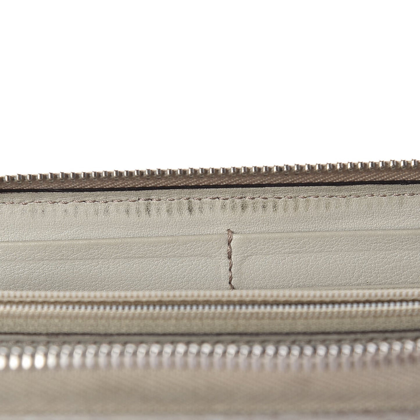 Guccissima Large Twins Zip Around Wallet White
